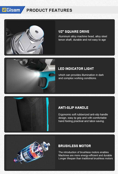 Udarni vijačnik 1800 Nm SET v kovčku