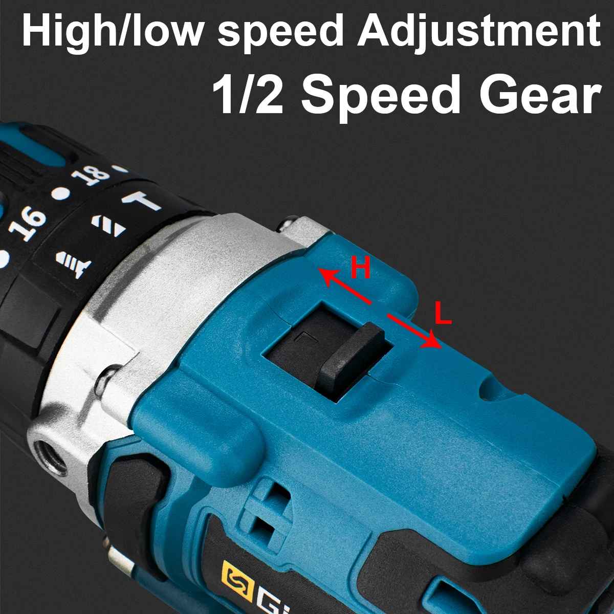 Brezkrtačni udarni vrtalnik z ročajem