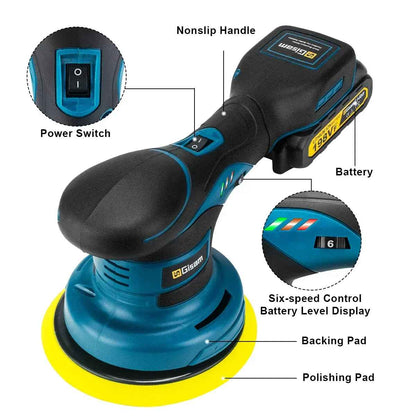 Akumulatorska polirka 150 mm – set z 2 baterijama