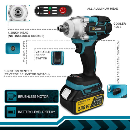 Udarni vijačnik 520 Nm SET