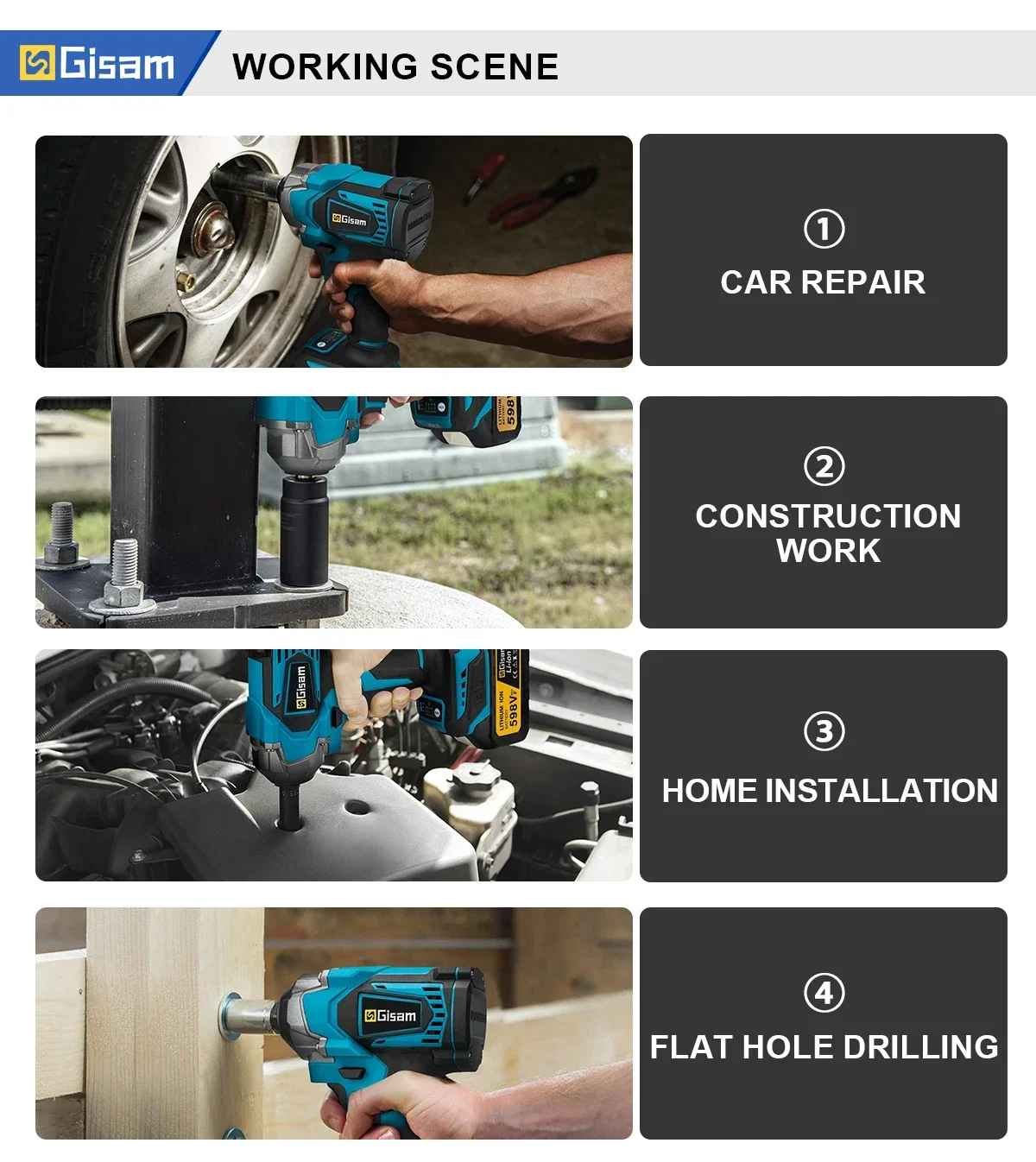 Udarni vijačnik 1200 Nm SET v kovčku + nastavki