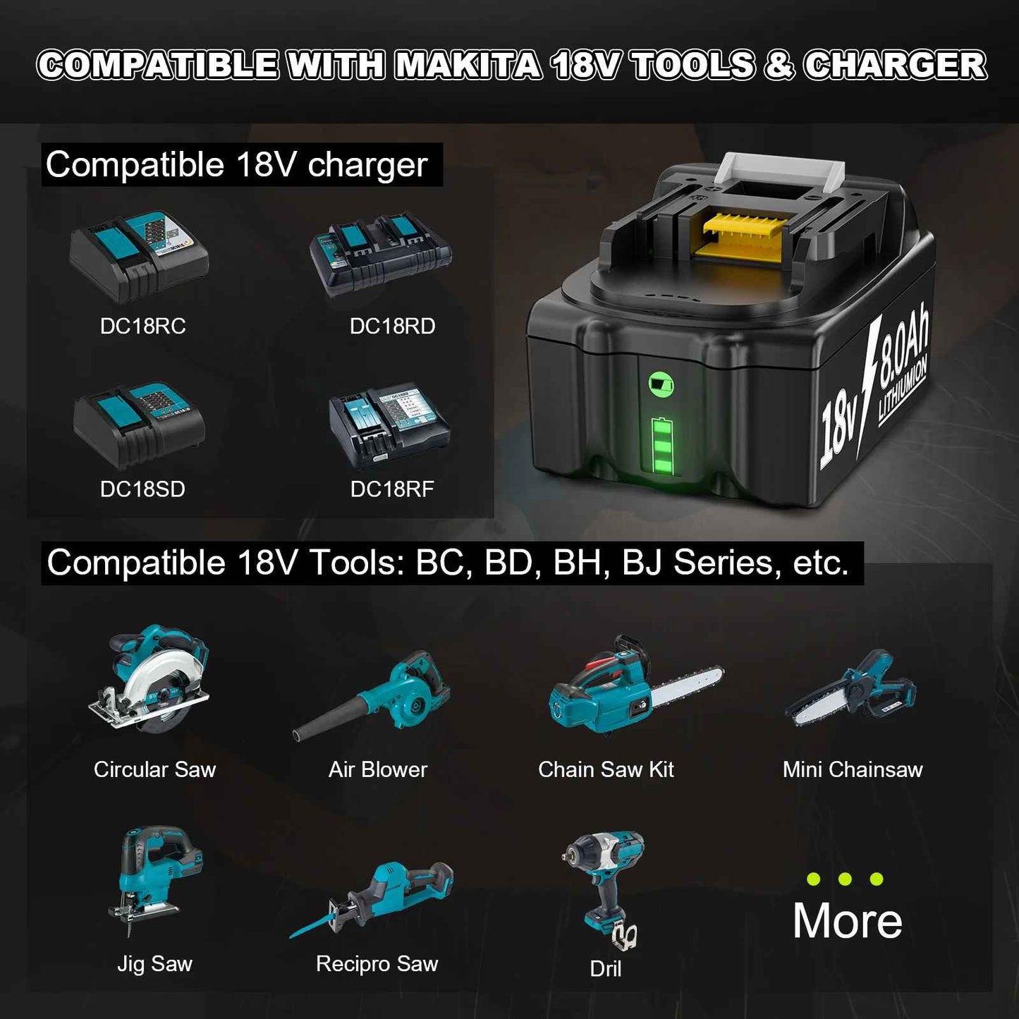 18V baterija za Makita orodja