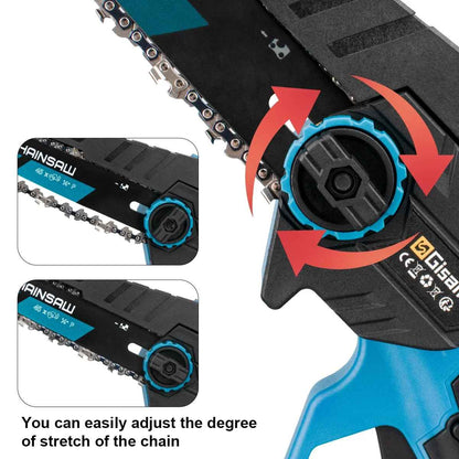 Brezkrtačna žaga GISAM – popolna za rezanje vej in manjšega lesa SET V KOVČKU