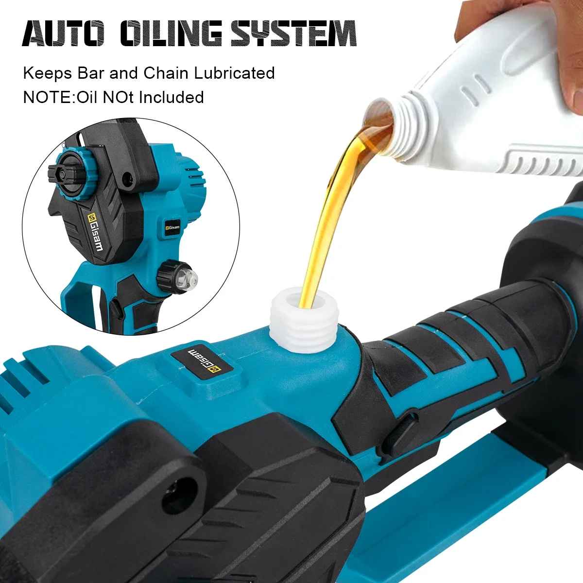 Brezkrtačna žaga GISAM – popolna za rezanje vej in manjšega lesa SET V KOVČKU