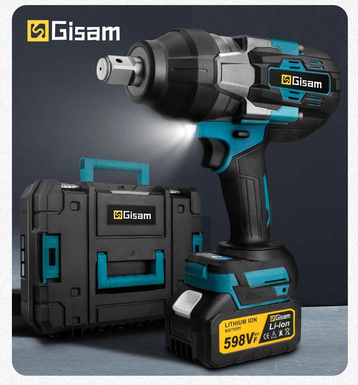 Udarni vijačnik 3100 Nm - 3/4" v kovčku (samo mašina)