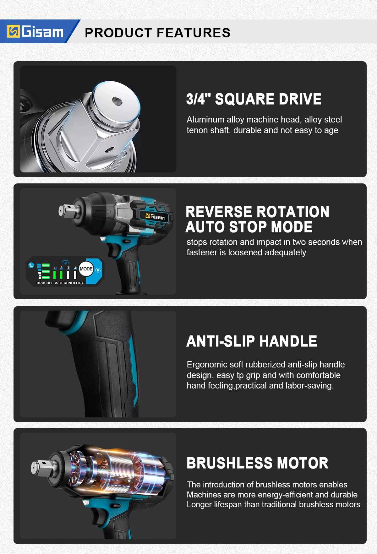 Udarni vijačnik 3100 Nm - 3/4" SET v kovčku