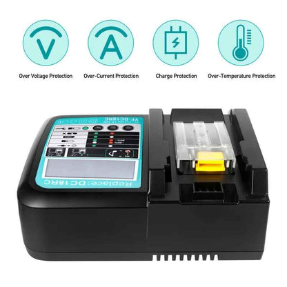 Makita Replace DC18RC LCD polnilec
