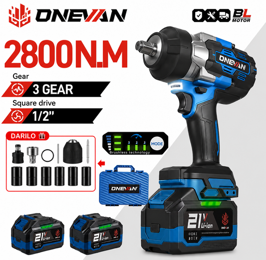 Udarni vijačnik Onevan 2800 Nm SET v kovčku + DARILO