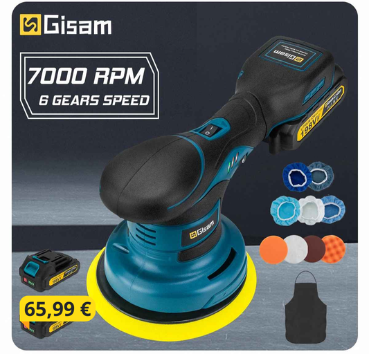 Akumulatorska polirka 150 mm – set z 2 baterijama